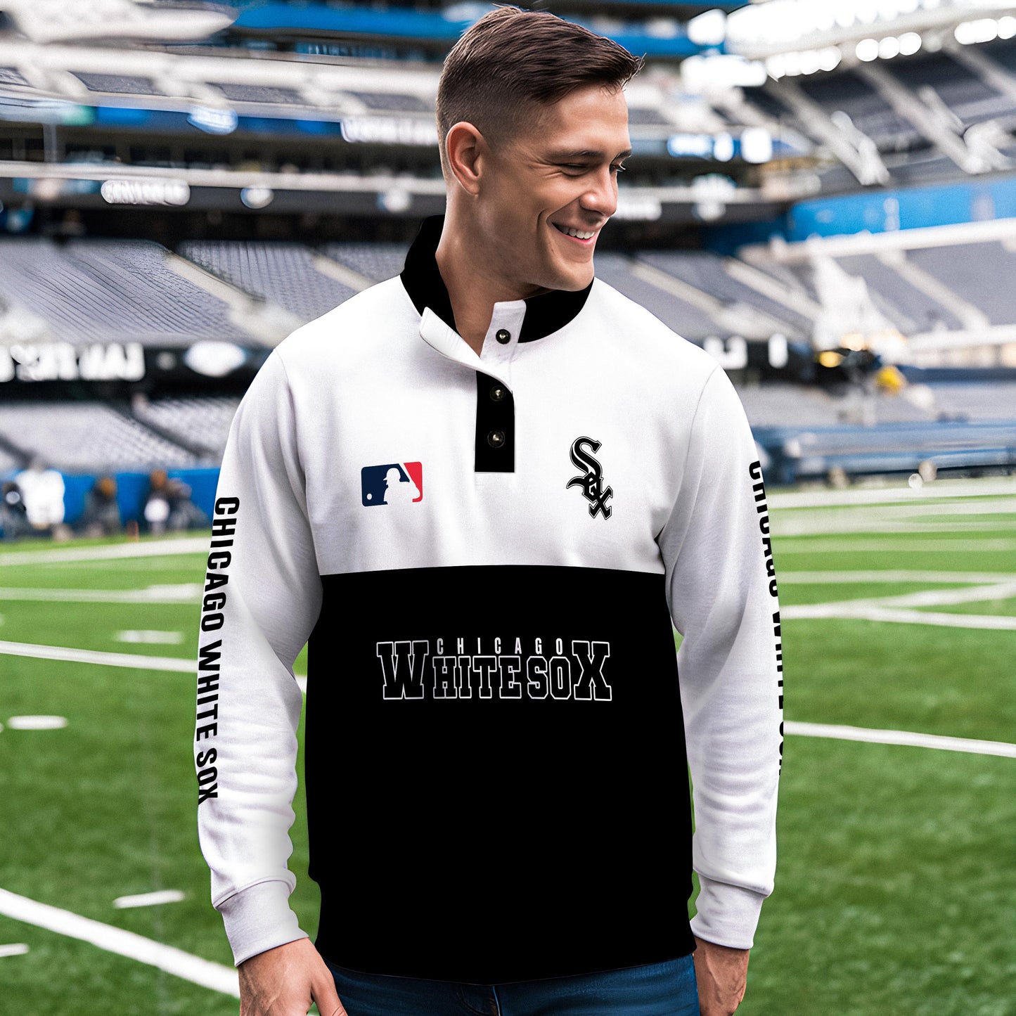 Chicago White Sox New Collection Casual Stand Collar Sweatshirt MLB AZTGSCSW000356