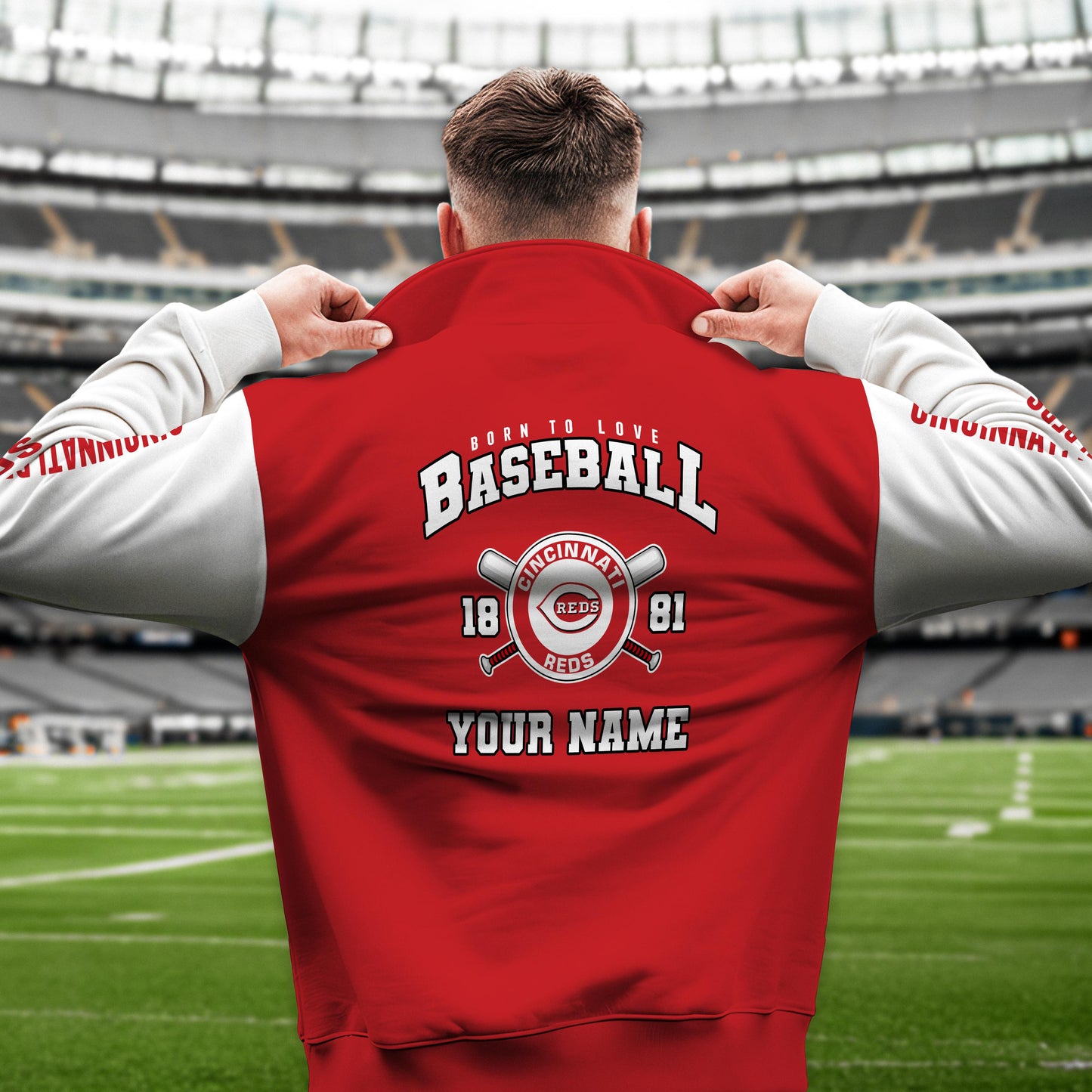 Cincinnati Reds New Collection Casual Stand Collar Sweatshirt MLB AZTGSCSW000357