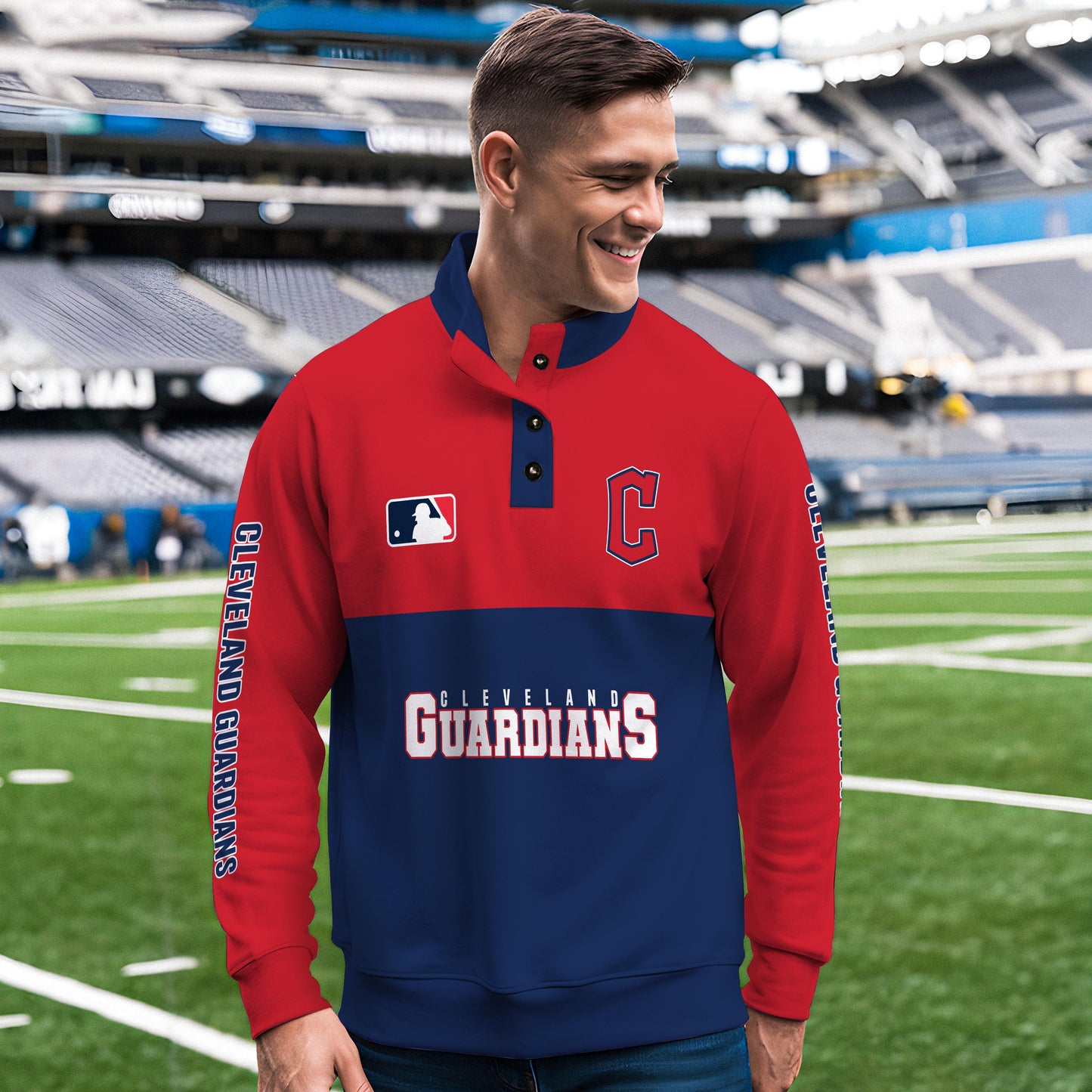 Cleveland Guardians New Collection Casual Stand Collar Sweatshirt MLB AZTGSCSW000358