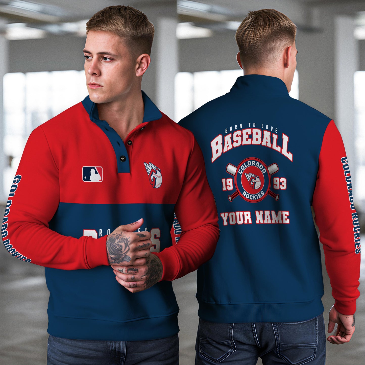 Colorado Rockies New Collection Casual Stand Collar Sweatshirt MLB AZTGSCSW000359