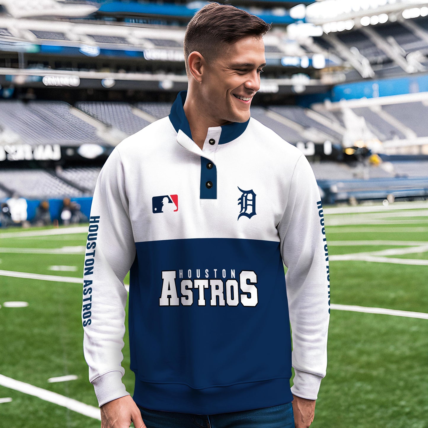 Houston Astros New Collection Casual Stand Collar Sweatshirt MLB AZTGSCSW000361