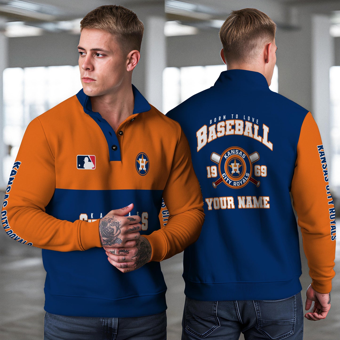 Kansas City Royals New Collection Casual Stand Collar Sweatshirt MLB AZTGSCSW000362