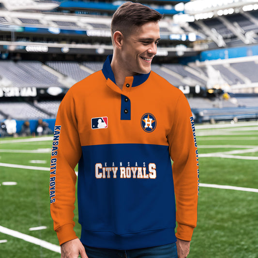 Kansas City Royals New Collection Casual Stand Collar Sweatshirt MLB AZTGSCSW000362