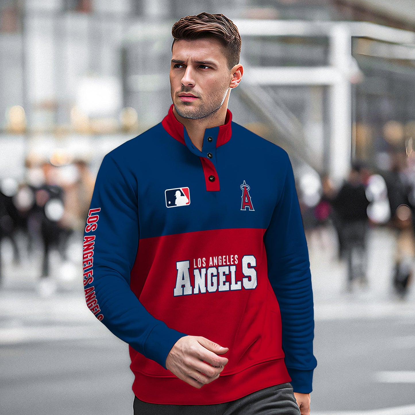 Los Angeles Angels New Collection Casual Stand Collar Sweatshirt MLB AZTGSCSW000363
