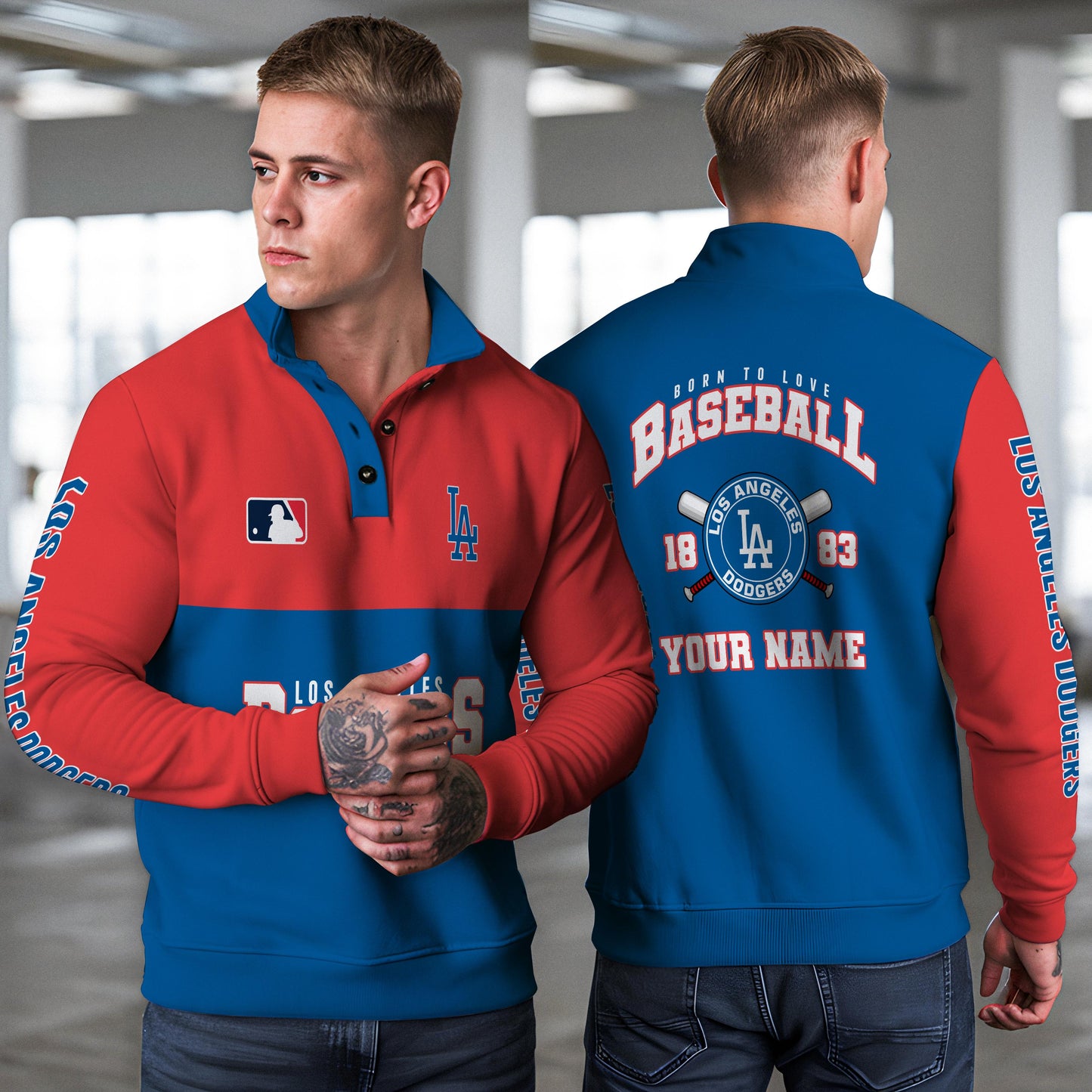 Los Angeles Dodgers New Collection Casual Stand Collar Sweatshirt MLB AZTGSCSW000364