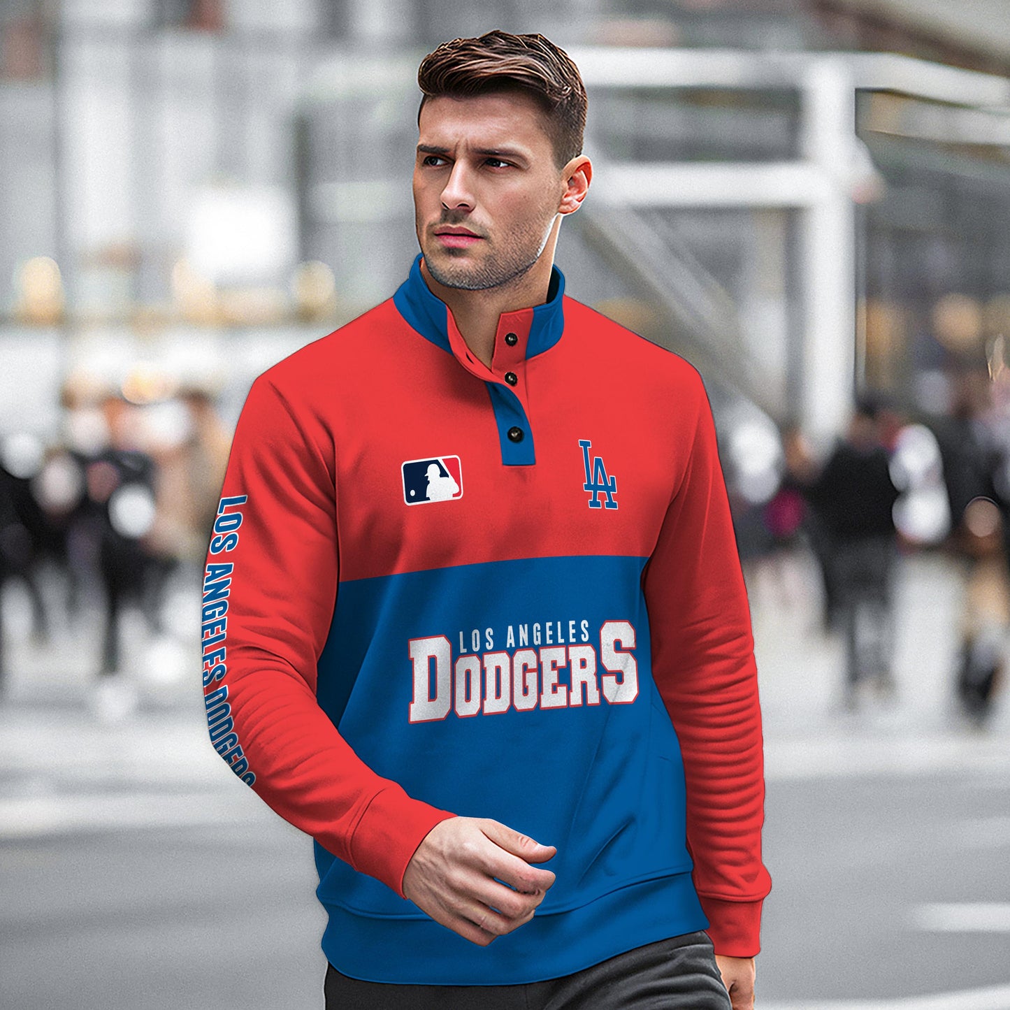 Los Angeles Dodgers New Collection Casual Stand Collar Sweatshirt MLB AZTGSCSW000364