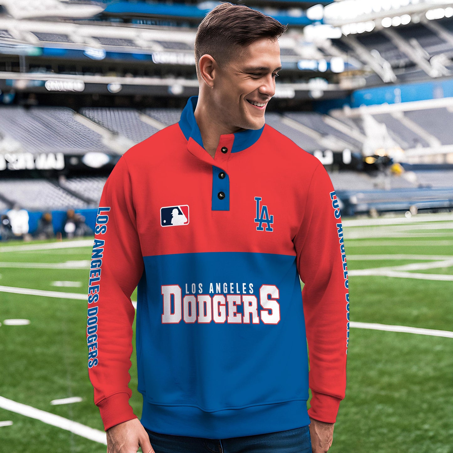 Los Angeles Dodgers New Collection Casual Stand Collar Sweatshirt MLB AZTGSCSW000364