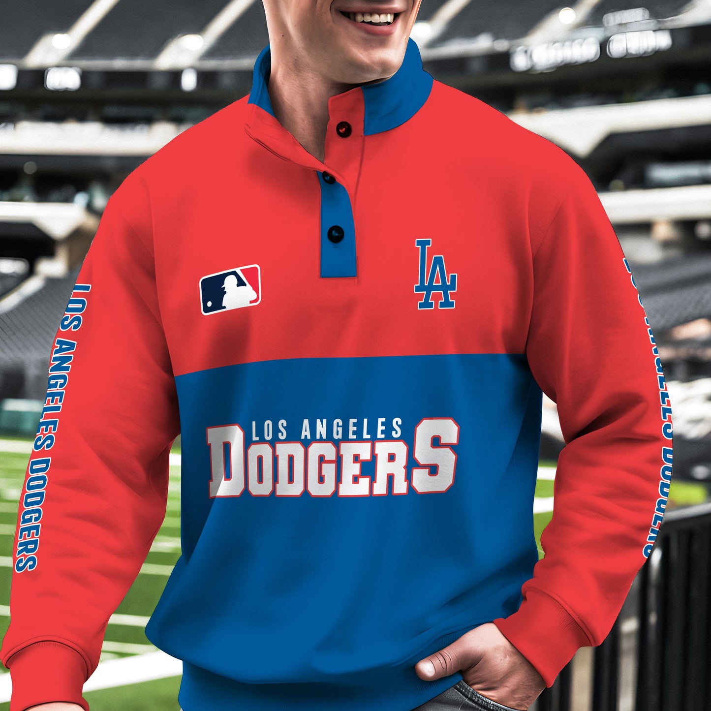 Los Angeles Dodgers New Collection Casual Stand Collar Sweatshirt MLB AZTGSCSW000364