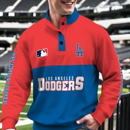 Los Angeles Dodgers New Collection Casual Stand Collar Sweatshirt MLB AZTGSCSW000364