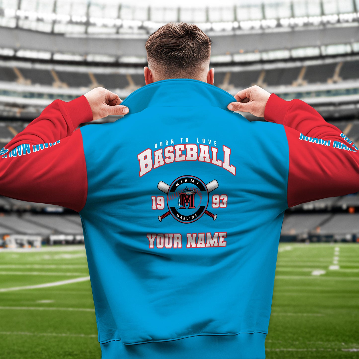 Miami Marlins New Collection Casual Stand Collar Sweatshirt MLB AZTGSCSW000365