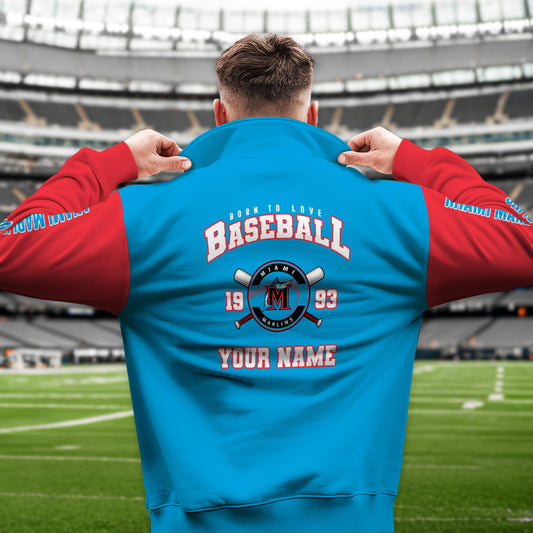 Miami Marlins New Collection Casual Stand Collar Sweatshirt MLB AZTGSCSW000365