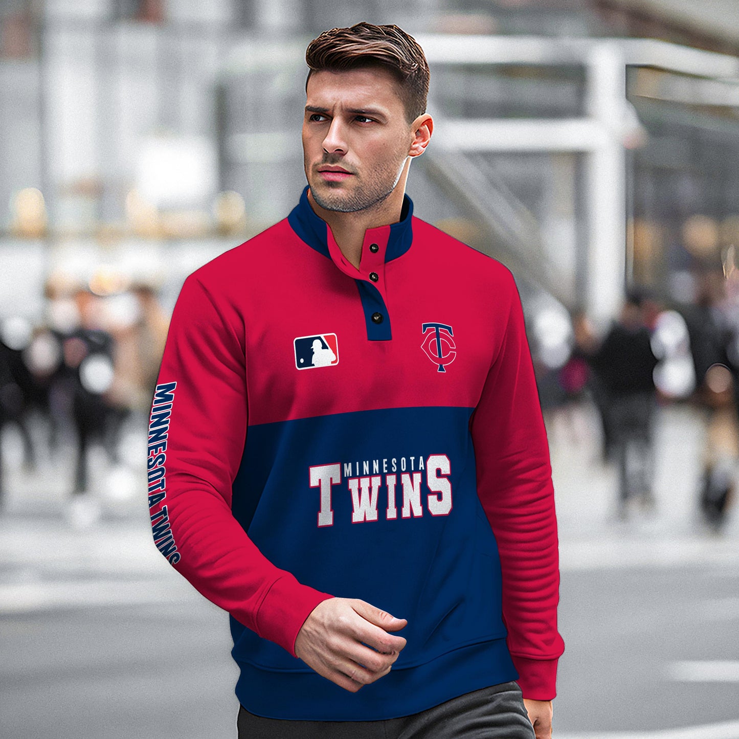 Minnesota Twins New Collection Casual Stand Collar Sweatshirt MLB AZTGSCSW000367