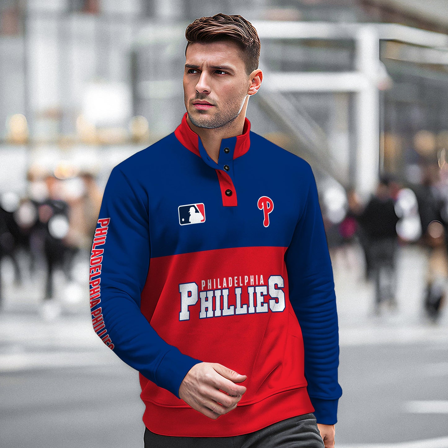 Philadelphia Phillies New Collection Casual Stand Collar Sweatshirt MLB AZTGSCSW000371