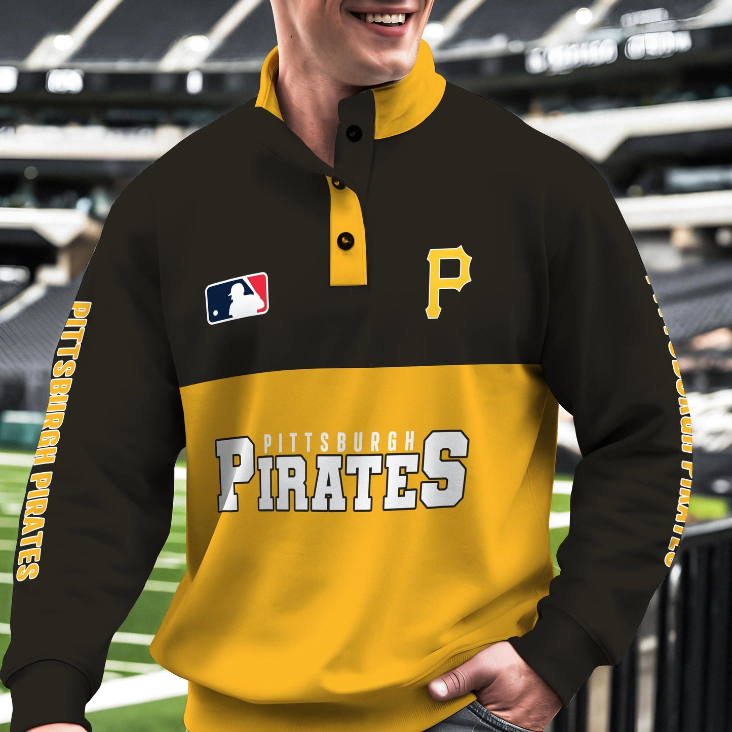 Pittsburgh Pirates New Collection Casual Stand Collar Sweatshirt MLB AZTGSCSW000372