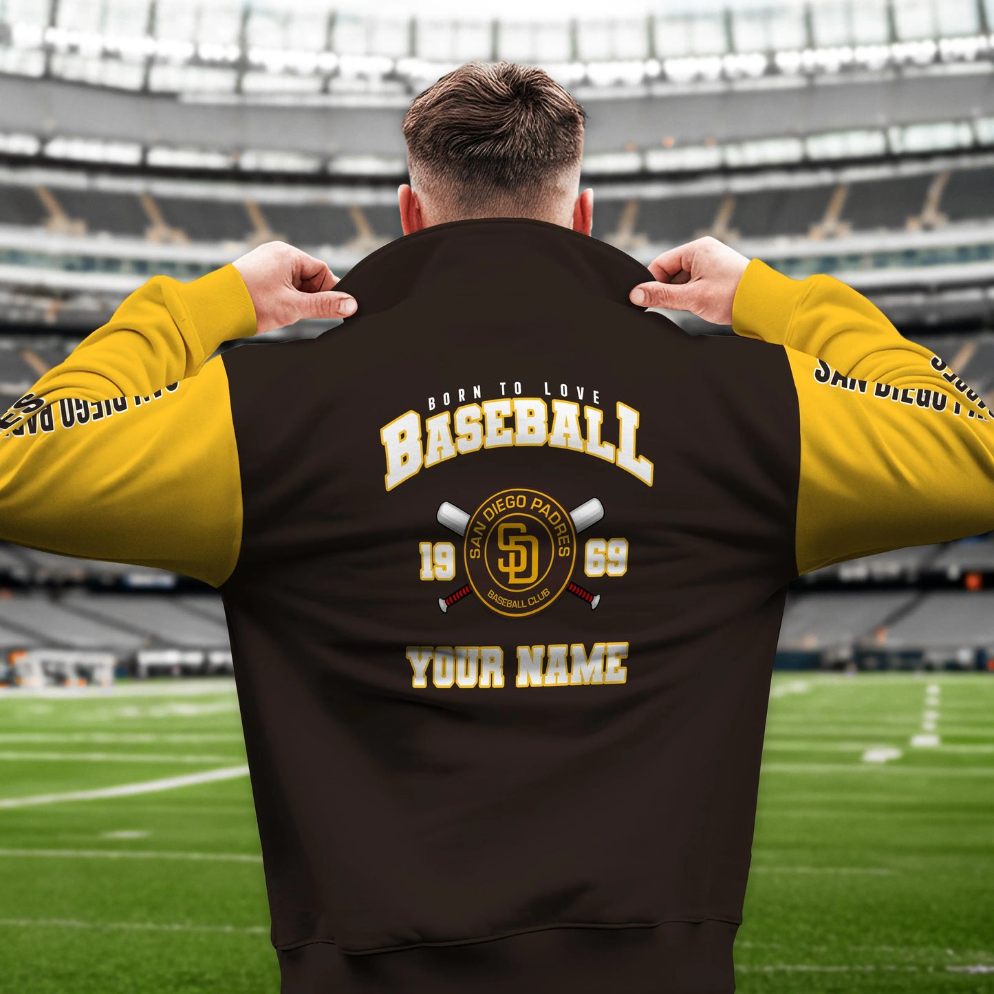 San Diego Padres New Collection Casual Stand Collar Sweatshirt MLB AZTGSCSW000373