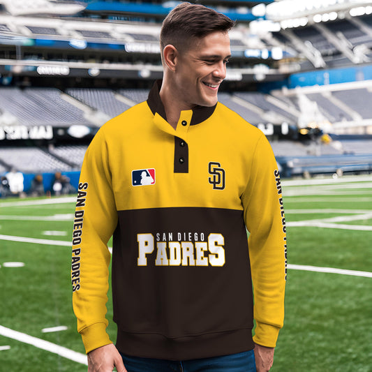 San Diego Padres New Collection Casual Stand Collar Sweatshirt MLB AZTGSCSW000373