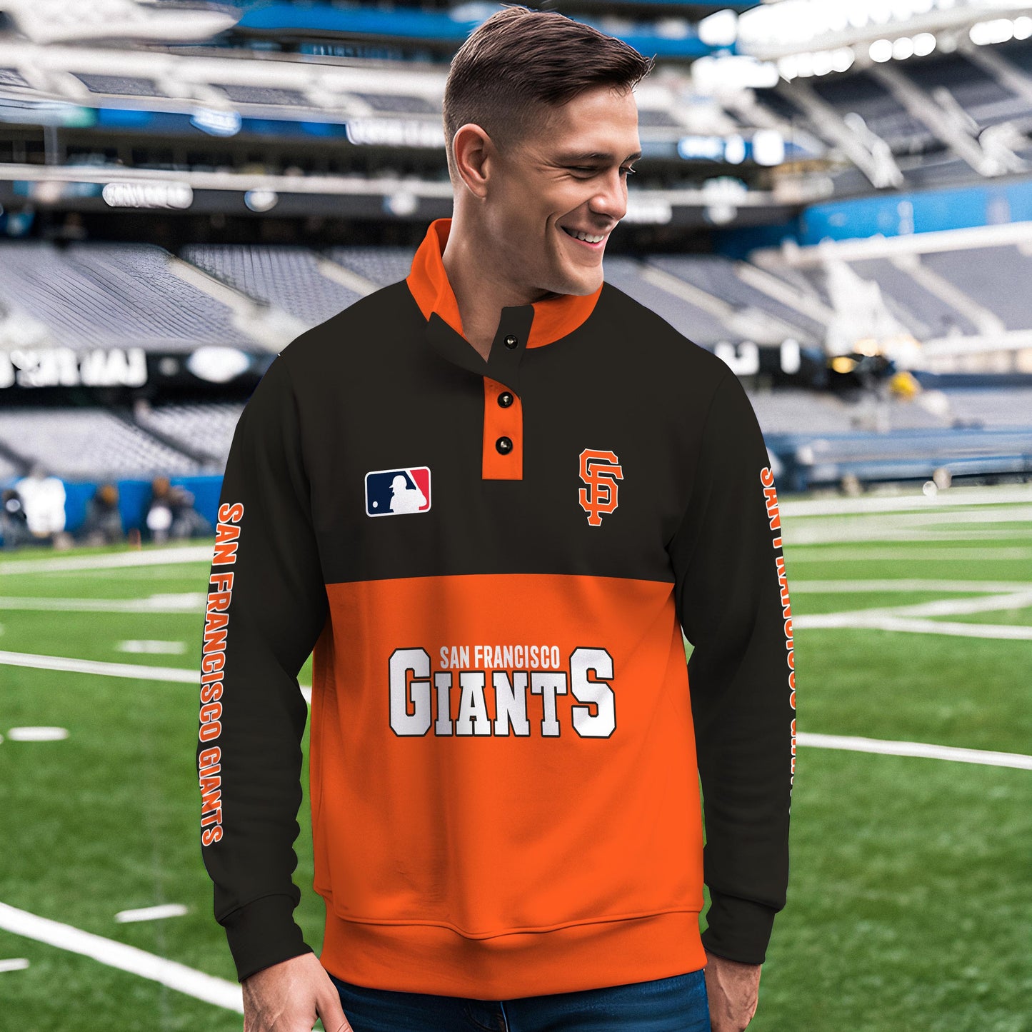 San Francisco Giants New Collection Casual Stand Collar Sweatshirt MLB AZTGSCSW000374
