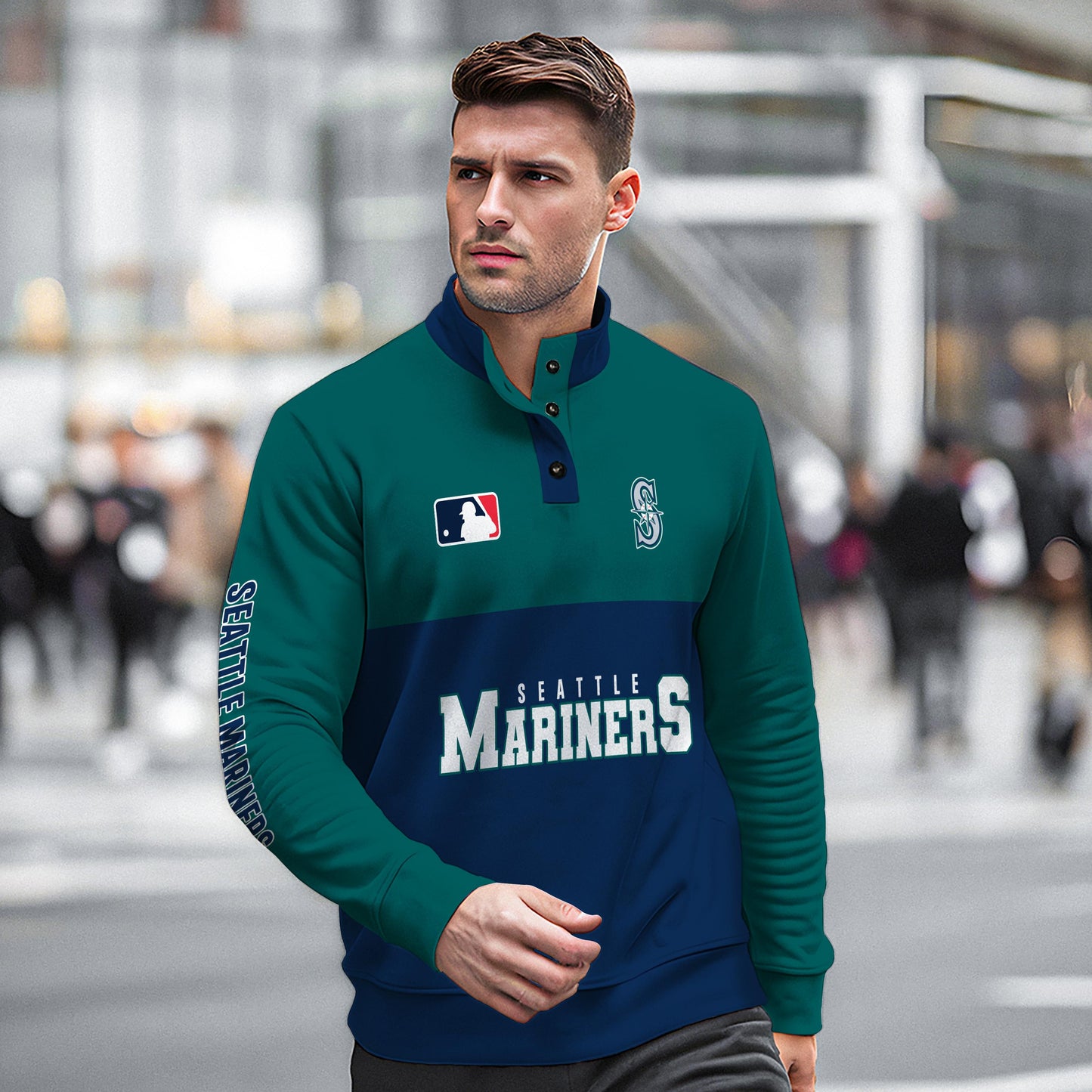 Seattle Mariners New Collection Casual Stand Collar Sweatshirt MLB AZTGSCSW000375