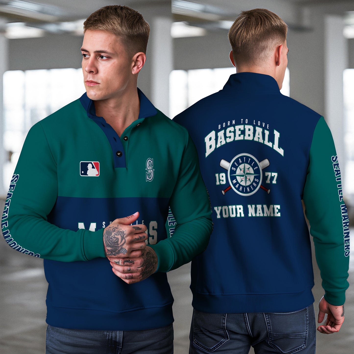 Seattle Mariners New Collection Casual Stand Collar Sweatshirt MLB AZTGSCSW000375
