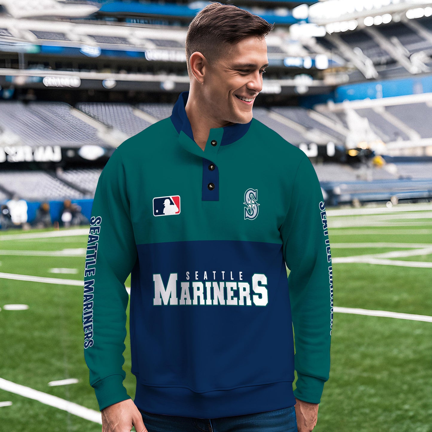 Seattle Mariners New Collection Casual Stand Collar Sweatshirt MLB AZTGSCSW000375