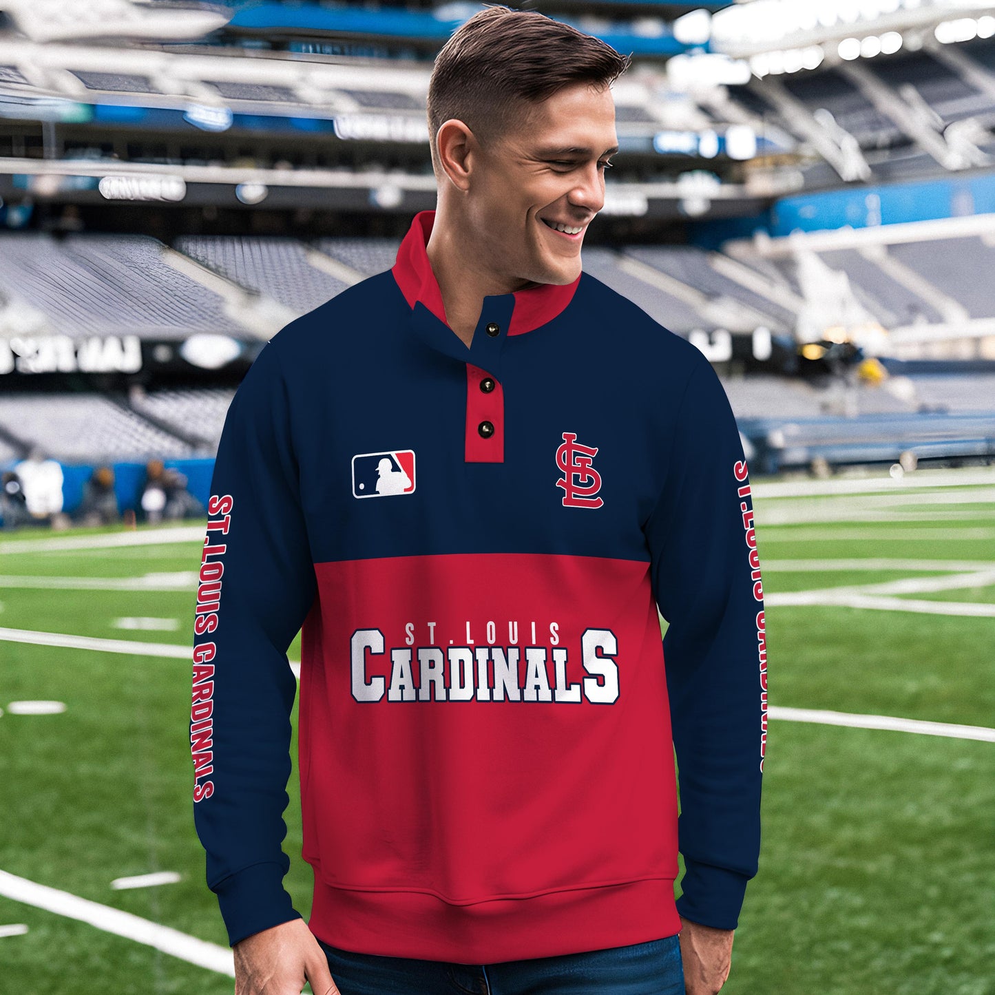 St. Louis Cardinals New Collection Casual Stand Collar Sweatshirt MLB AZTGSCSW000376