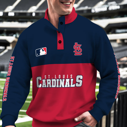 St. Louis Cardinals New Collection Casual Stand Collar Sweatshirt MLB AZTGSCSW000376