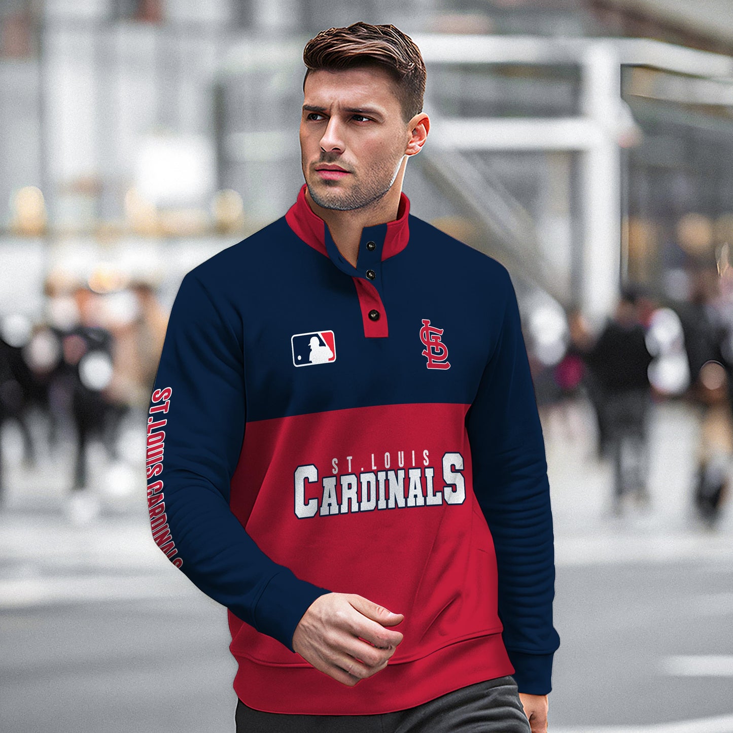 St. Louis Cardinals New Collection Casual Stand Collar Sweatshirt MLB AZTGSCSW000376