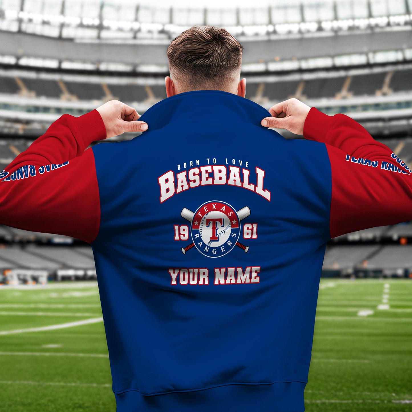 Texas Rangers New Collection Casual Stand Collar Sweatshirt MLB AZTGSCSW000378