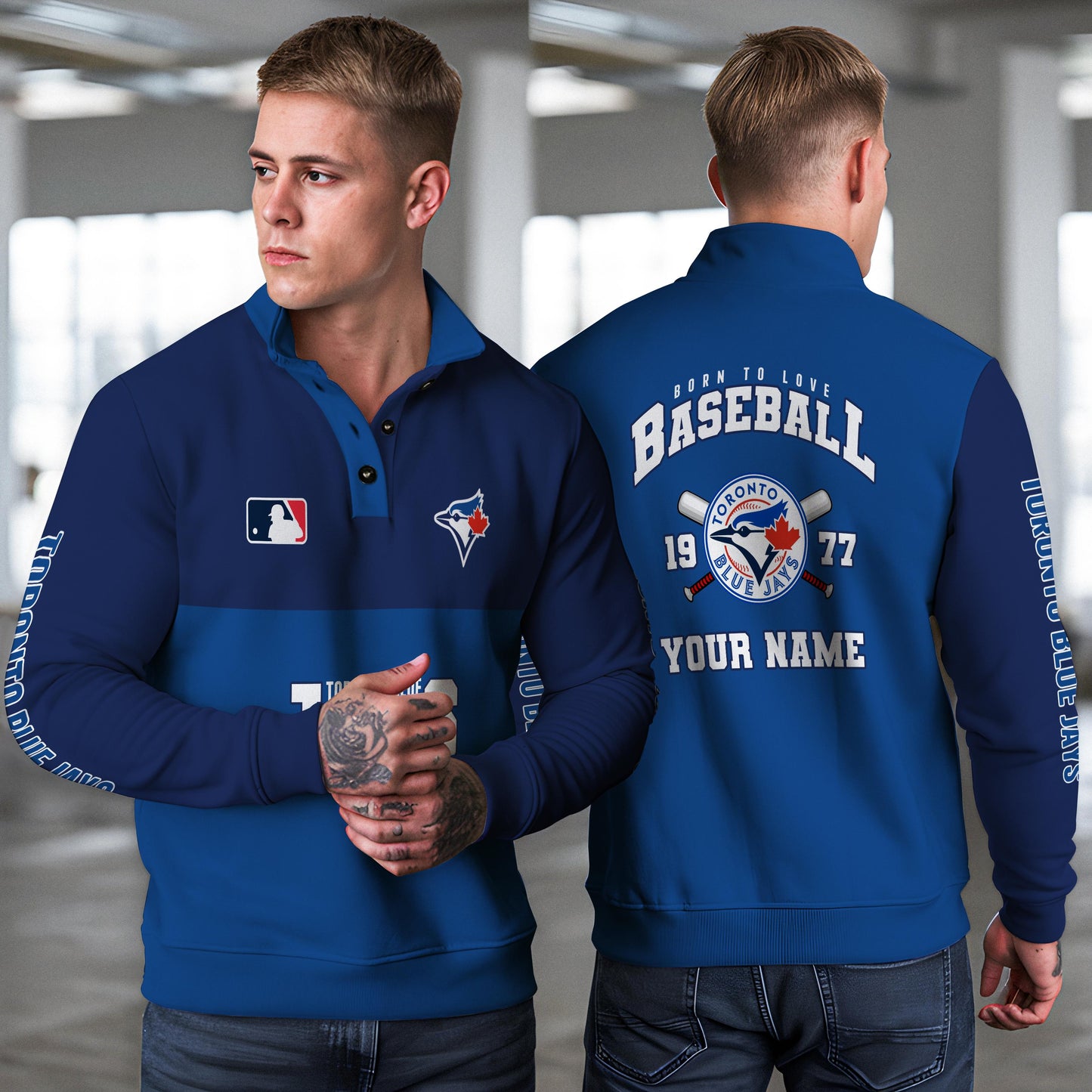 Toronto Blue Jays New Collection Casual Stand Collar Sweatshirt MLB AZTGSCSW000379