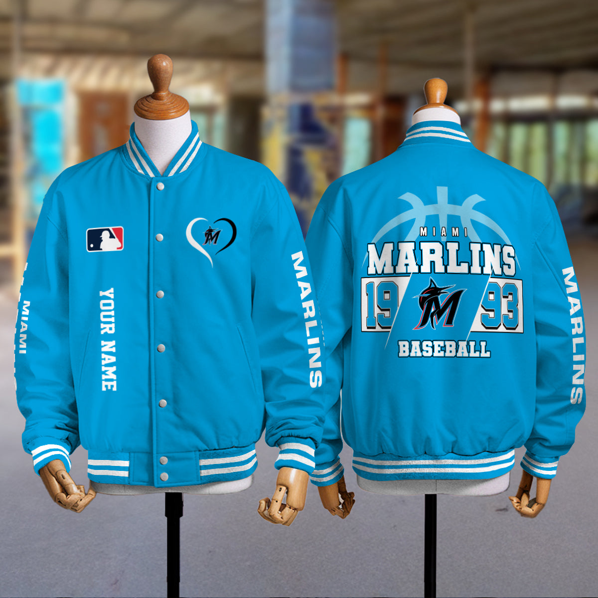 Miami Marlins Premium New Varsity Jacket MLB AZTGVJK0000270