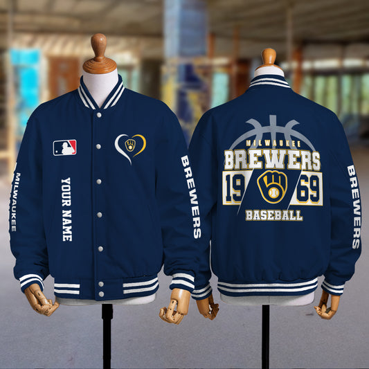 Milwaukee Brewers Premium New Varsity Jacket MLB AZTGVJK0000271