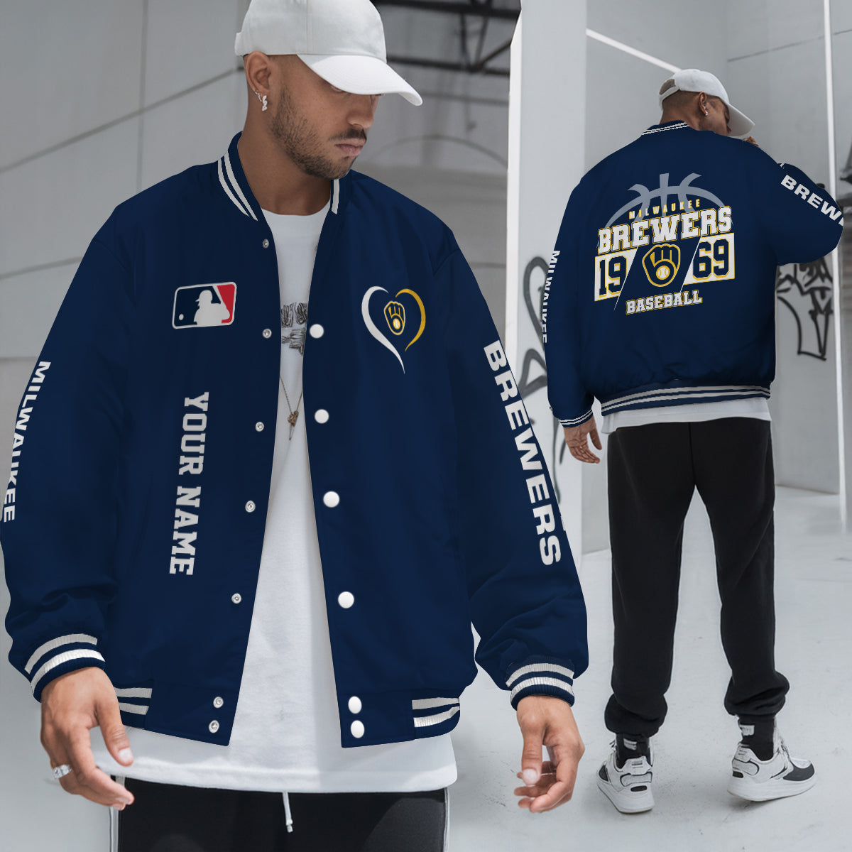 Milwaukee Brewers Premium New Varsity Jacket MLB AZTGVJK0000271
