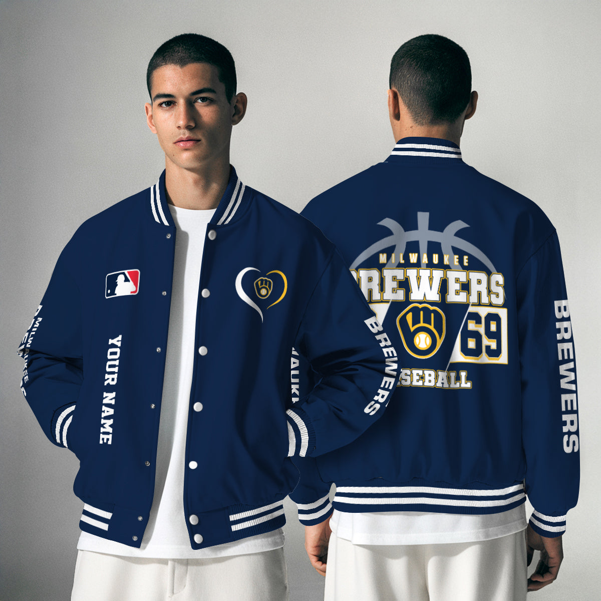 Milwaukee Brewers Premium New Varsity Jacket MLB AZTGVJK0000271