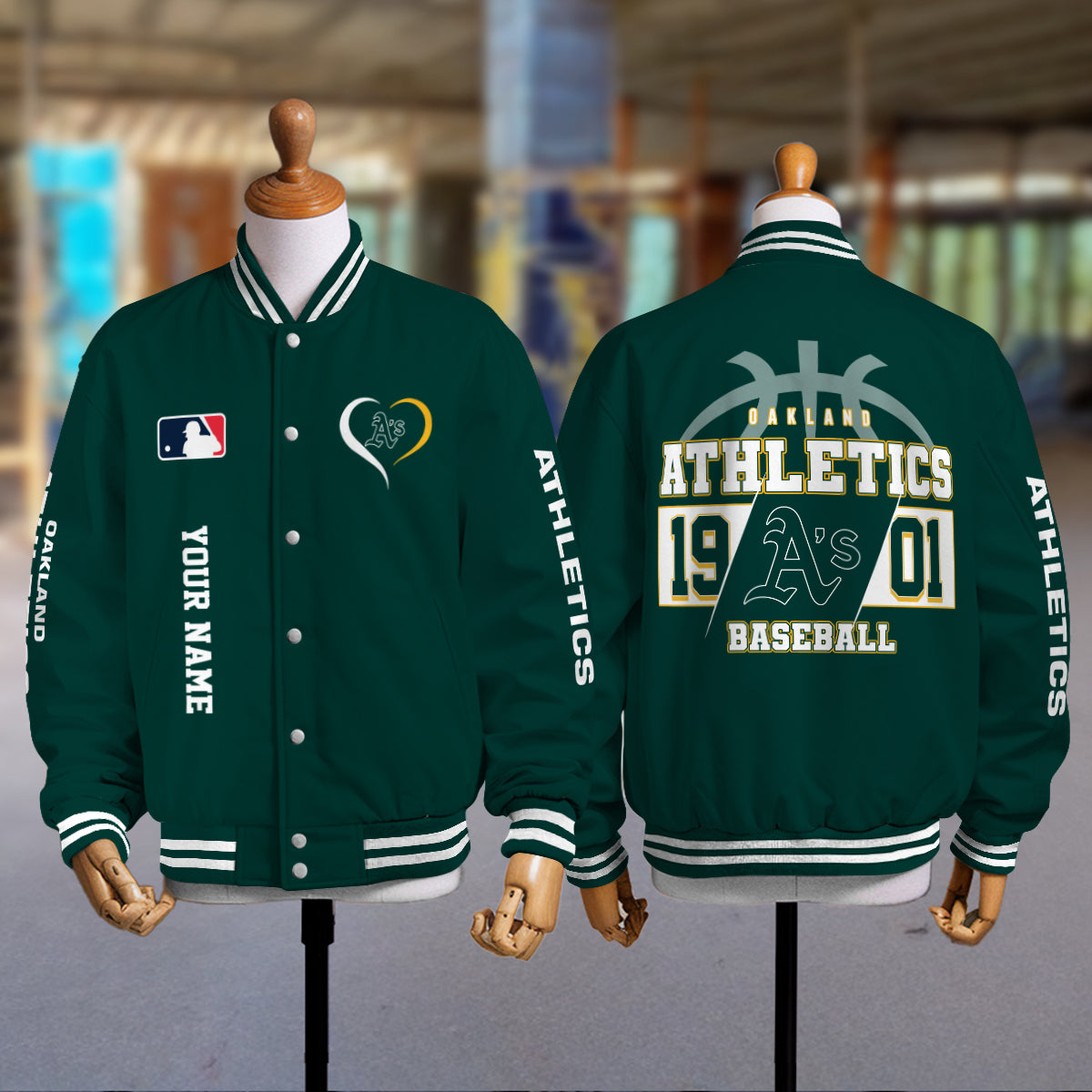 Oakland Athletics Premium New Varsity Jacket MLB AZTGVJK0000275