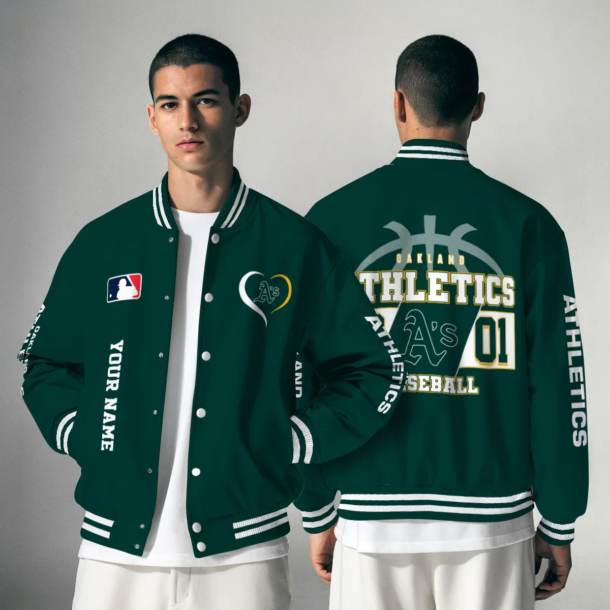Oakland Athletics Premium New Varsity Jacket MLB AZTGVJK0000275