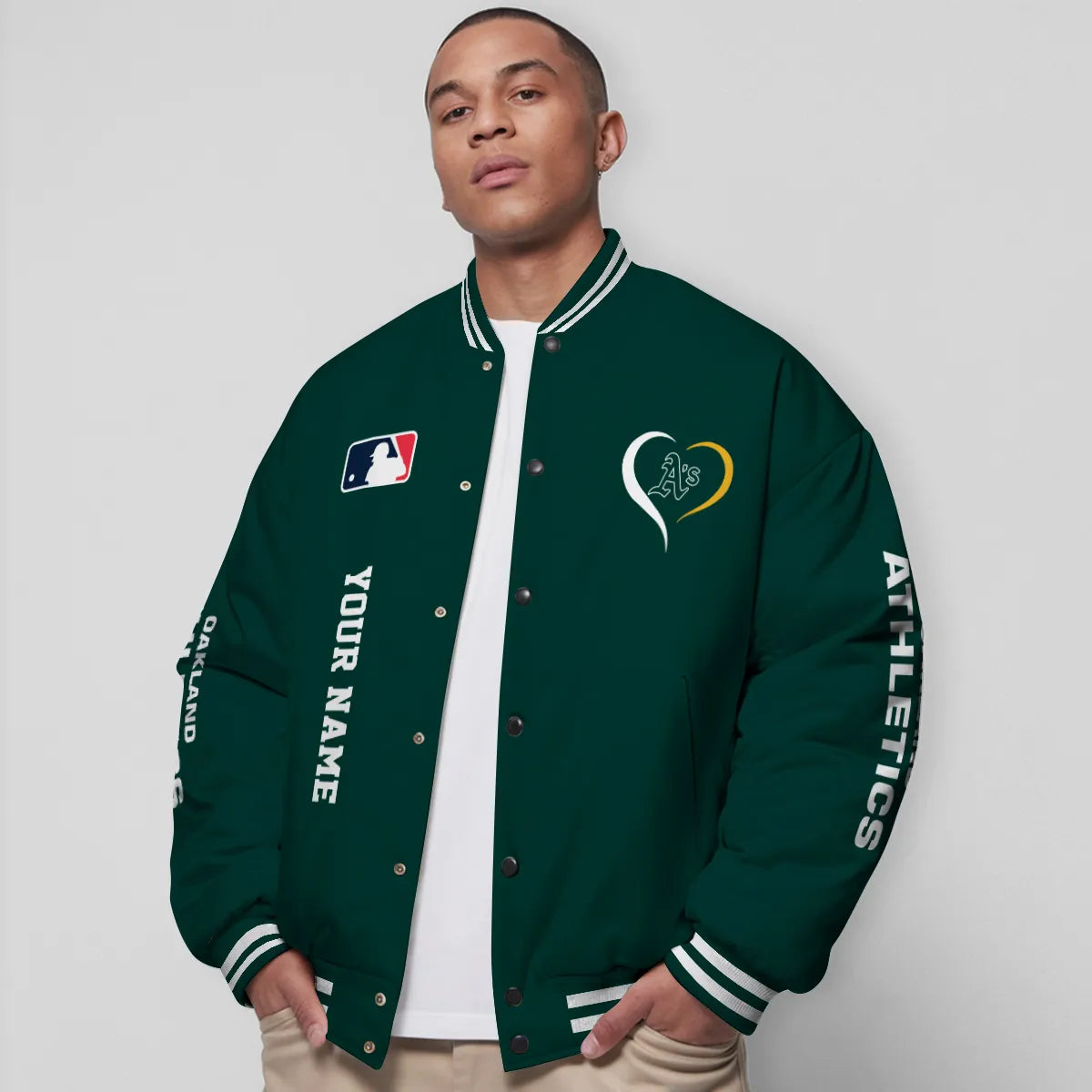 Oakland Athletics Premium New Varsity Jacket MLB AZTGVJK0000275