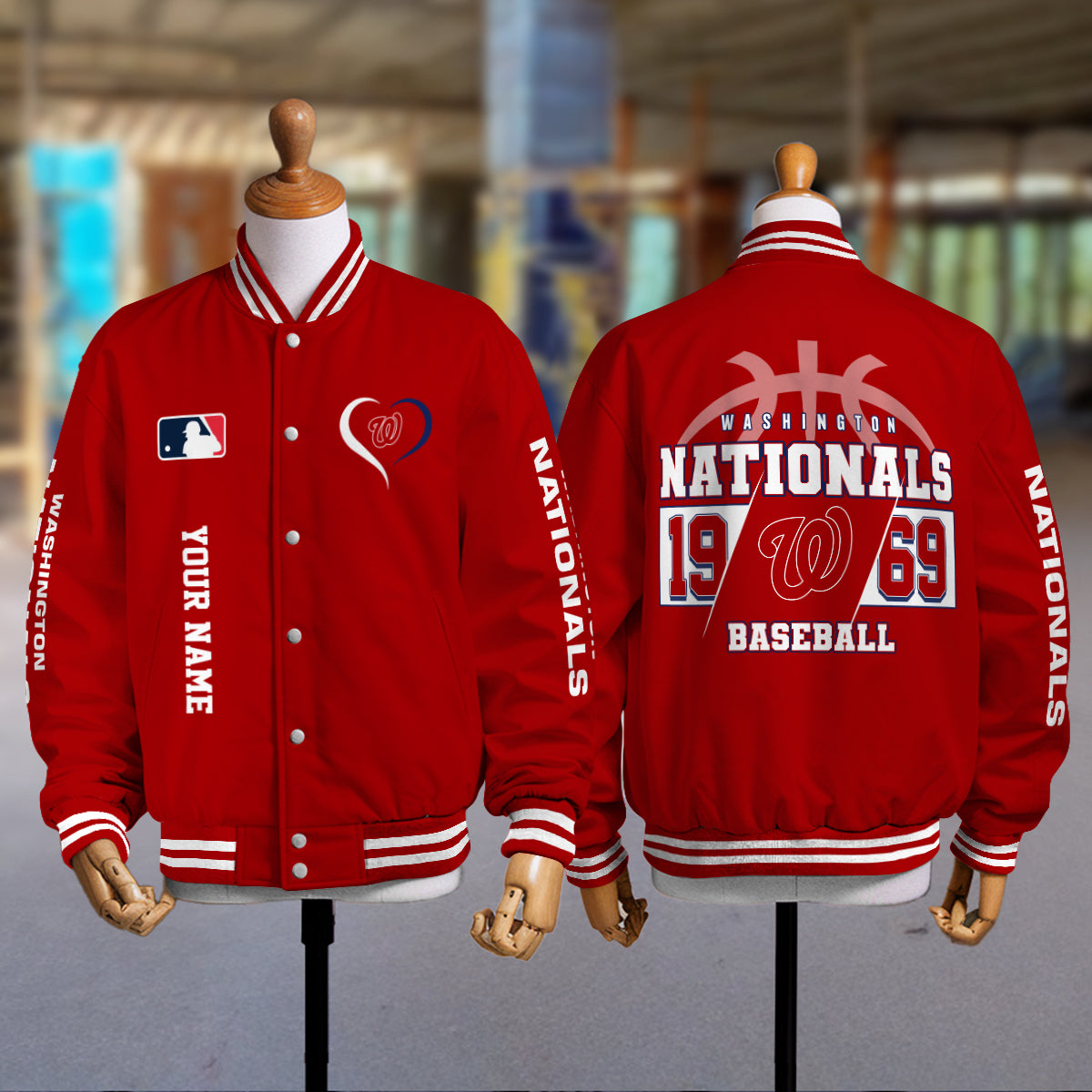 Washington Nationals Premium New Varsity Jacket MLB AZTGVJK0000285