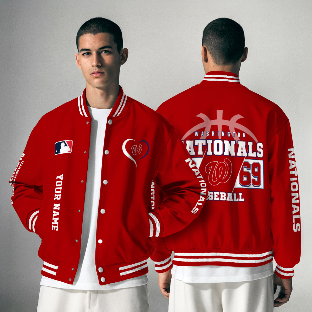 Washington Nationals Premium New Varsity Jacket MLB AZTGVJK0000285