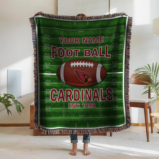 Arizona Cardinals Premium New Woven Throw Blanket AZTGWVB000129