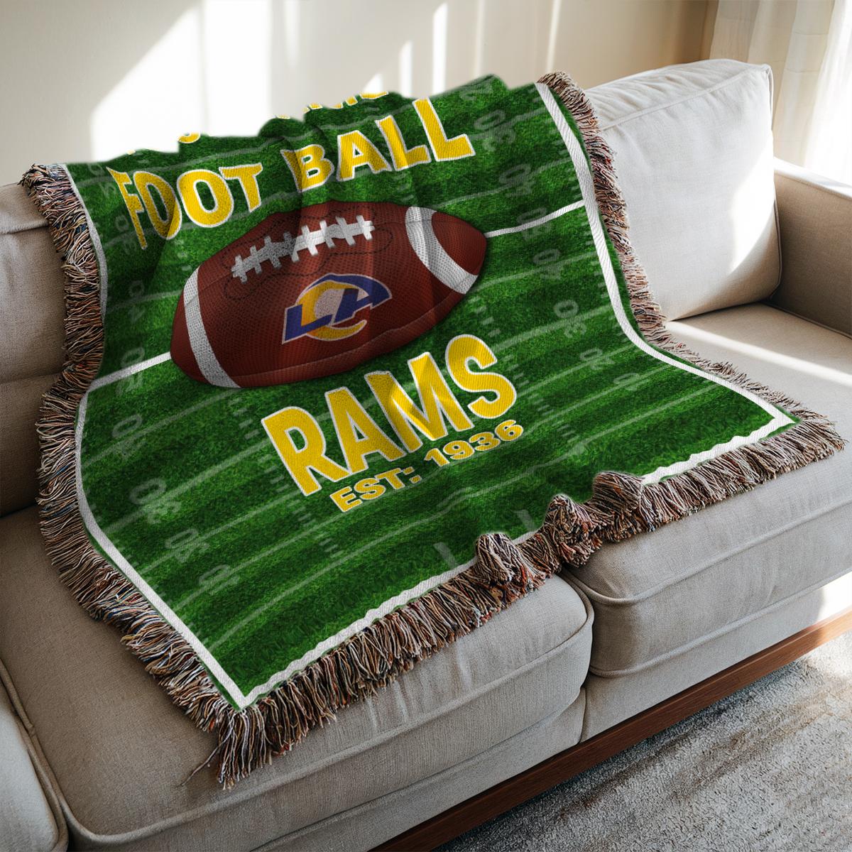 Los Angeles Rams Premium New Woven Throw Blanket AZTGWVB000136