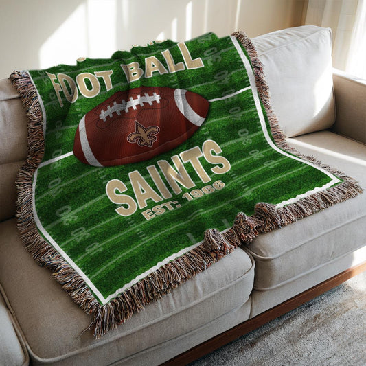New Orleans Saints Premium New Woven Throw Blanket AZTGWVB000138