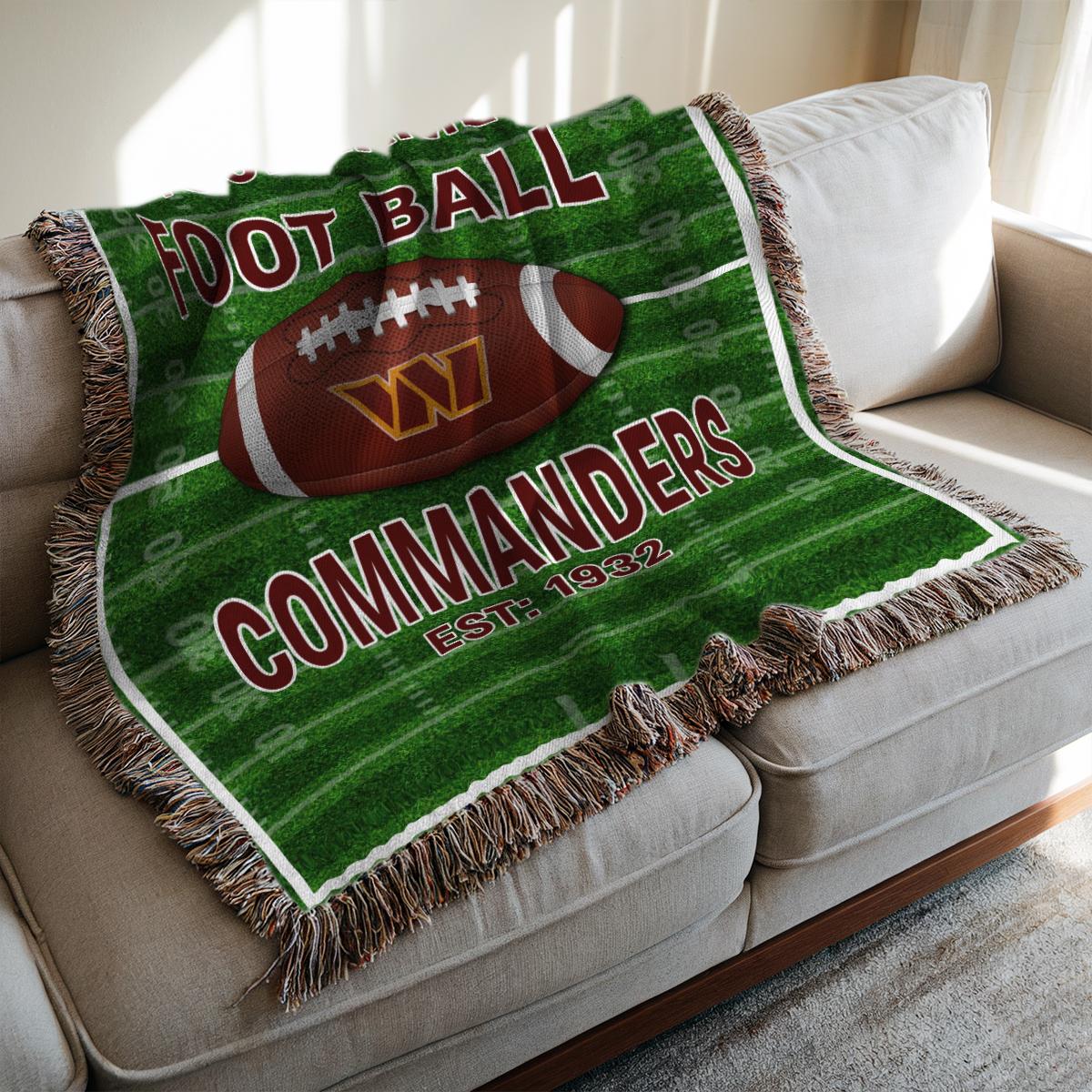 Washington Commanders Premium New Woven Throw Blanket AZTGWVB000144