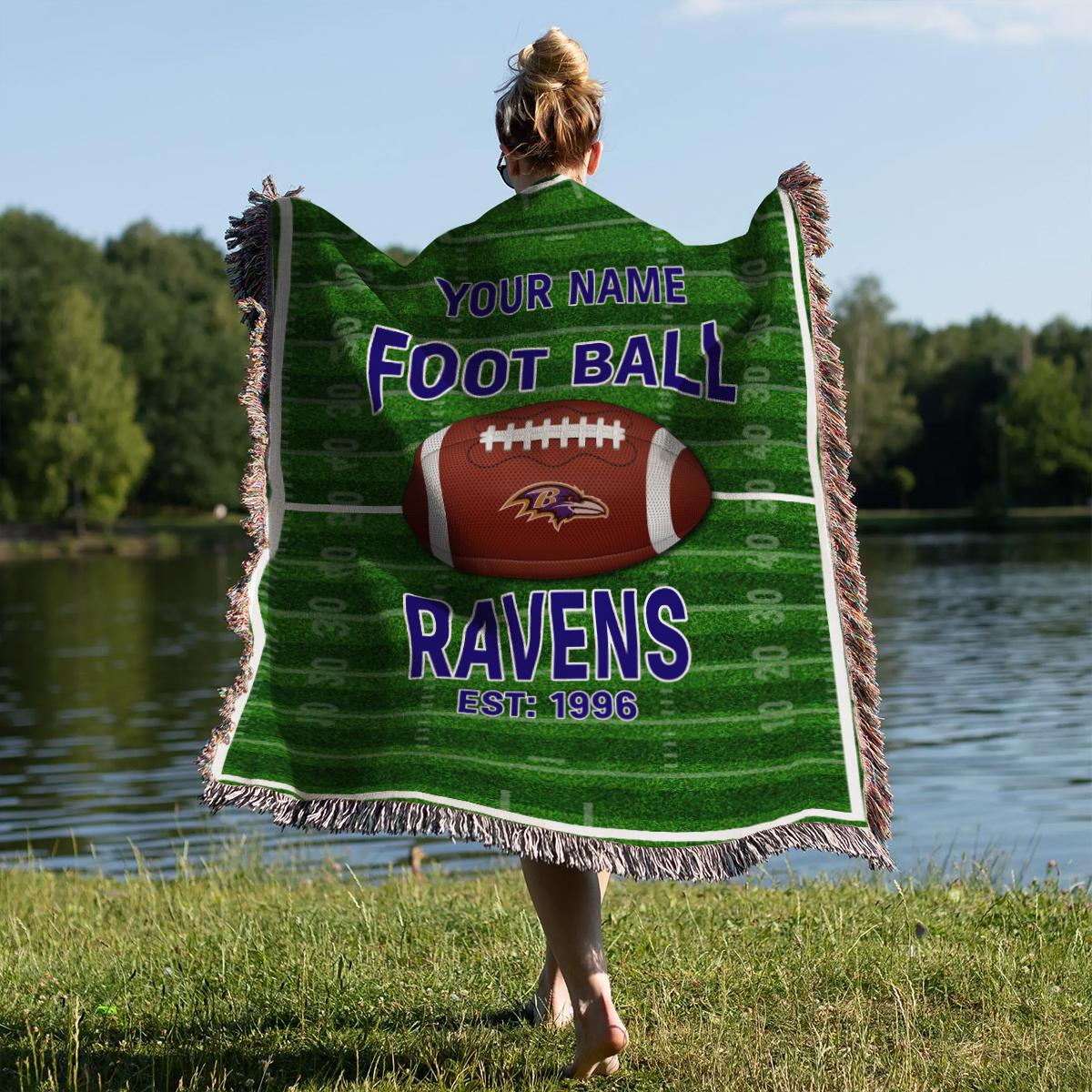 Baltimore Ravens Premium New Woven Throw Blanket AZTGWVB000145