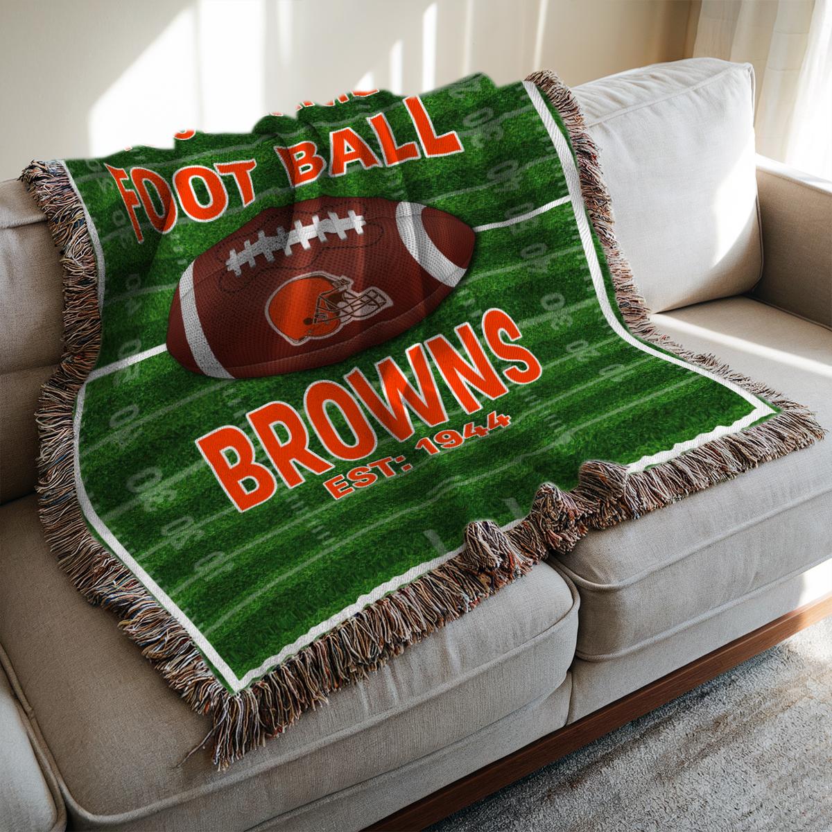 Cleveland Browns Premium New Woven Throw Blanket AZTGWVB000148