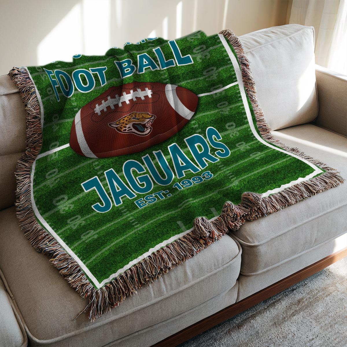 Jacksonville Jaguars Premium New Woven Throw Blanket AZTGWVB000152