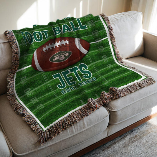 New York Jets Premium New Woven Throw Blanket AZTGWVB000158