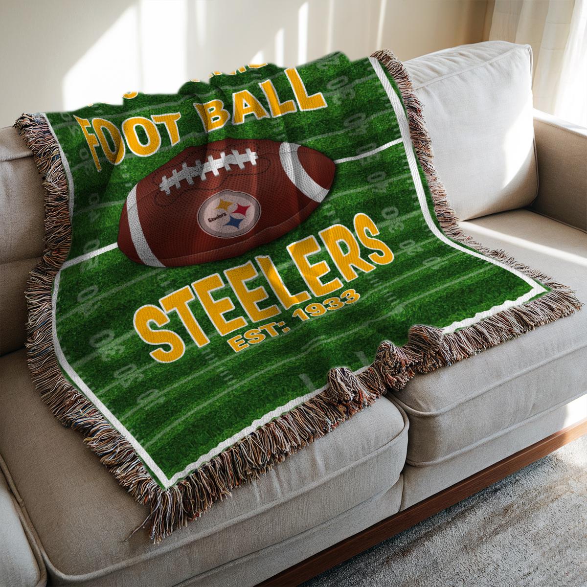 Pittsburgh Steelers Premium New Woven Throw Blanket AZTGWVB000159