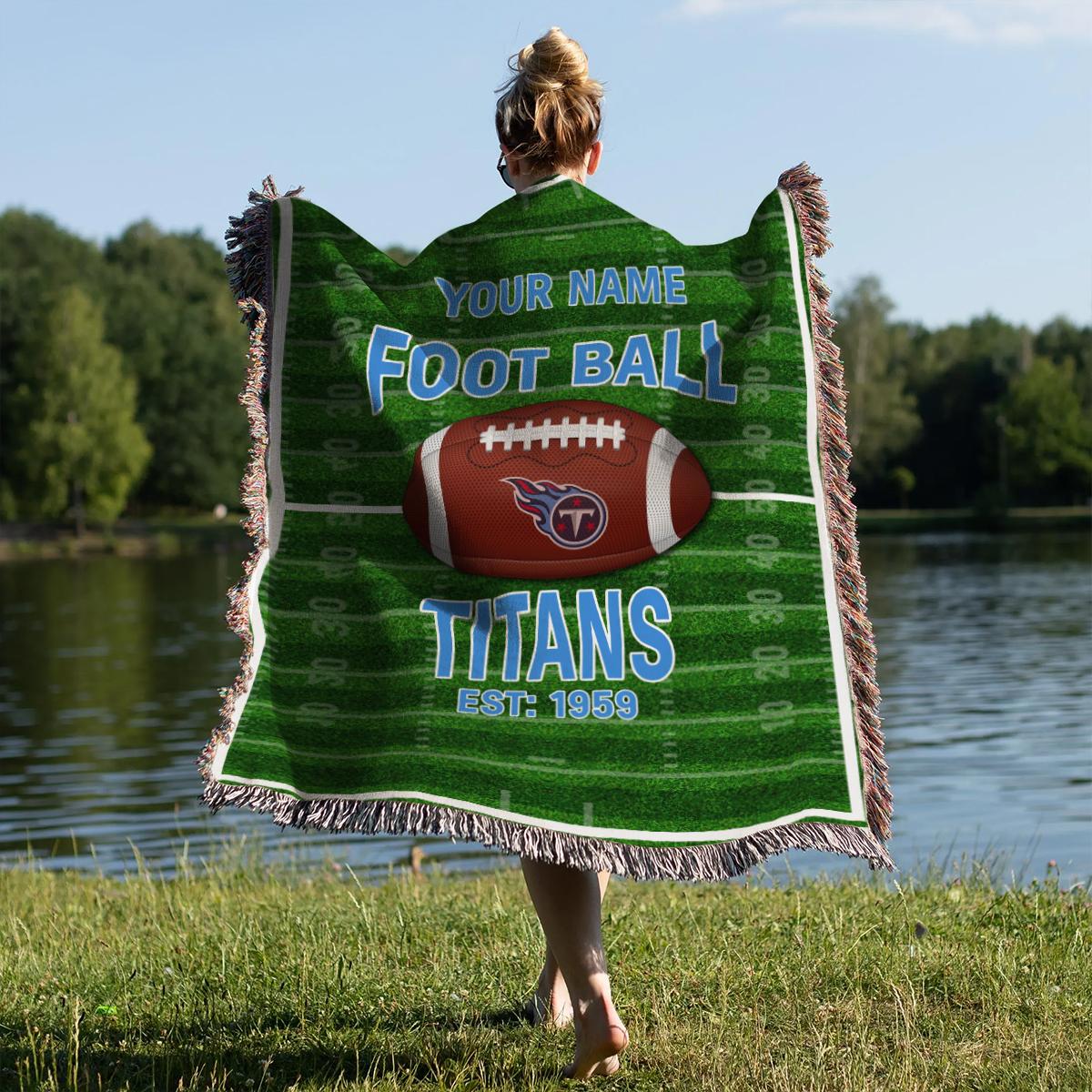 Tennessee Titans Premium New Woven Throw Blanket AZTGWVB000160