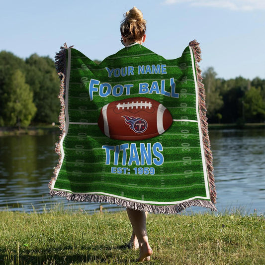 Tennessee Titans Premium New Woven Throw Blanket AZTGWVB000160
