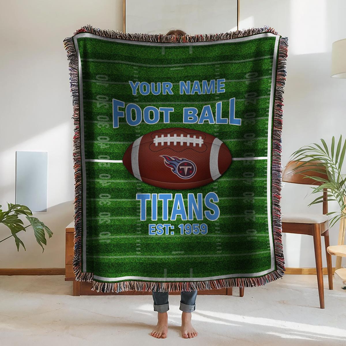 Tennessee Titans Premium New Woven Throw Blanket AZTGWVB000160